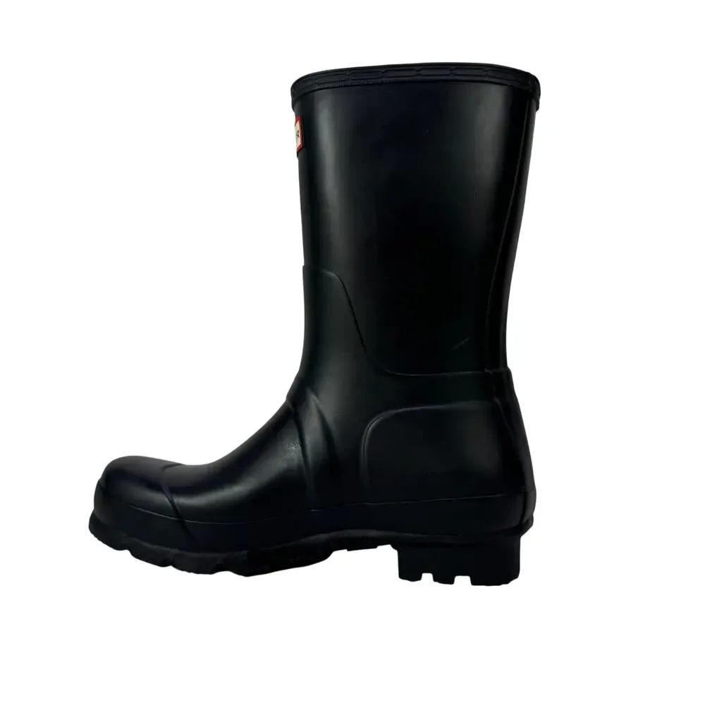 Hunter Original Short Rain Boots Mens‎ 7 Womens 8 Matte Black Waterproof Rubber